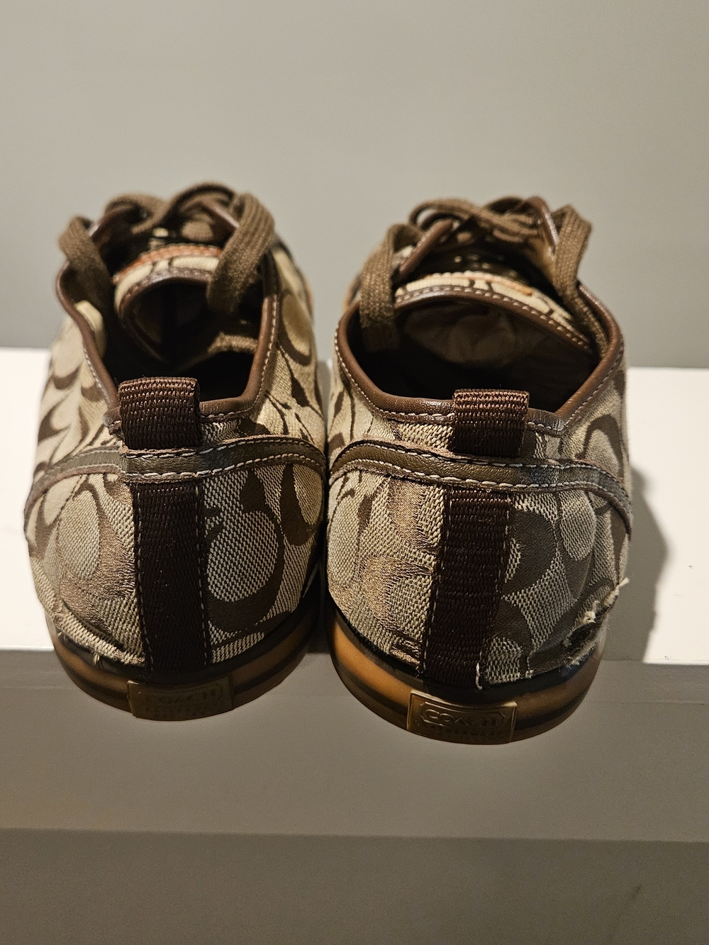 Coach Men’s Brown Signature Canvas Sneakers - Picture 10 of 12